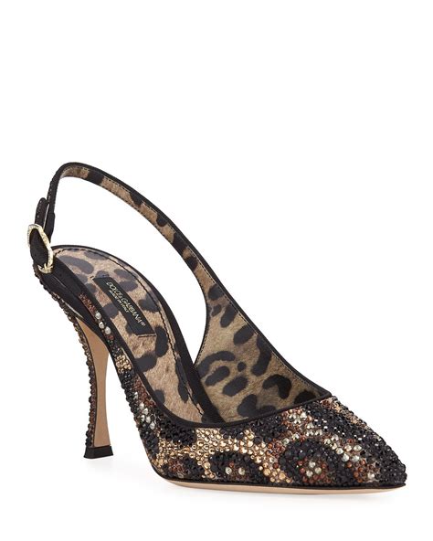 dolce gabbana leopard pumps|Dolce & Gabbana denim heels.